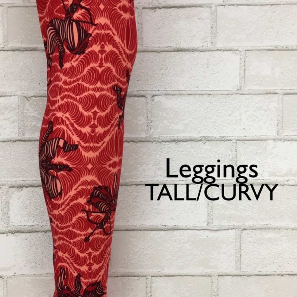LuLaRoe Valentine's Tall & Curvy Leggings NWT